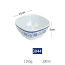 Floral blue & white imitation porcelain dinner set dining room