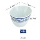 Floral blue & white imitation porcelain dinner set dining room