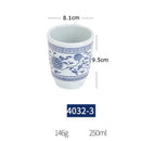 Floral blue & white imitation porcelain dinner set dining room