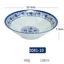 Floral blue & white imitation porcelain dinner set dining room