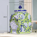 Floral blue white porcelain general jar living room decor