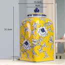 Floral blue white porcelain general jar living room decor