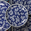 Floral blue & white porcelain serving plate dining room tableware