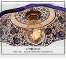DecorBites™ Blue White Porcelain Wall Lamp: Modern Ceramic Sconces for Living Room, Bedroom, Bathroom