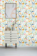 Floral Botanical Pattern Wallpaper