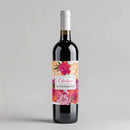 Floral Bridesmaid Wine Label