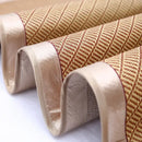 Floral brown woven cooling rattan mat and pillowcase set bedroom bed pad