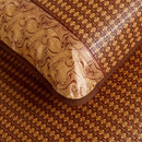 Floral brown woven cooling rattan mat and pillowcase set bedroom bed pad