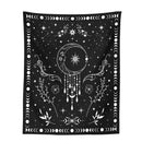 Floral celestial moon phase tapestry bedroom wall decor