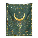 Floral celestial moon phase tapestry bedroom wall decor