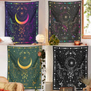 Floral celestial moon phase tapestry bedroom wall decor