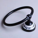 DecorBites™ Black Stainless Steel Bathroom Towel Ring - Wall Mounted Oil Rubbed Bronzen