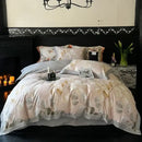 Floral cream & caramel egyptian cotton bedding set bedroom duvet cover
