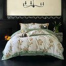 Floral cream & caramel egyptian cotton bedding set bedroom duvet cover