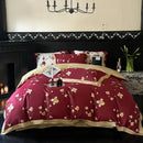 Floral cream & caramel egyptian cotton bedding set bedroom duvet cover