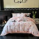 Floral cream & caramel egyptian cotton bedding set bedroom duvet cover