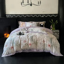 Floral cream & caramel egyptian cotton bedding set bedroom duvet cover