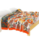 Floral cream double gauze cotton summer blanket bedroom decor