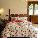 Floral cream egyptian cotton bedding sets bedroom print duvet cover