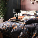 Floral dark gray 1500tc jacquard egyptian cotton bedding set bedroom
