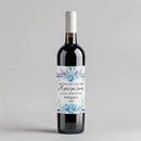 Floral Drink One For Me Wine Label