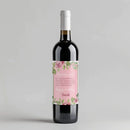 Floral Girl Birthday Wine Label