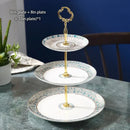DecorBites™ Bone China Fruit Plates Set Cake Stand Buffet Snack Dishes Elegant Tableware Decor