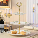 DecorBites™ Bone China Fruit Plates Set Cake Stand Buffet Snack Dishes Elegant Tableware Decor