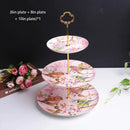 DecorBites™ Bone China Fruit Plates Set Cake Stand Buffet Snack Dishes Elegant Tableware Decor