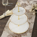 DecorBites™ Bone China Fruit Plates Set Cake Stand Buffet Snack Dishes Elegant Tableware Decor
