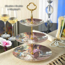DecorBites™ Bone China Fruit Plates Set Cake Stand Buffet Snack Dishes Elegant Tableware Decor