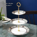 DecorBites™ Bone China Fruit Plates Set Cake Stand Buffet Snack Dishes Elegant Tableware Decor