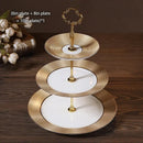DecorBites™ Bone China Fruit Plates Set Cake Stand Buffet Snack Dishes Elegant Tableware Decor