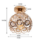 Floral gold glass crystal led ceiling chandelier for living room