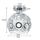 Floral gold glass crystal led ceiling chandelier for living room