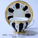 Floral gold trim tea cup saucer set dining room porcelain drinkware