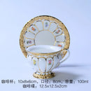 Floral gold trim tea cup saucer set dining room porcelain drinkware