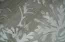Floral Gray and Silver Hand knotted 6x9 wool and Viscose Area Rug