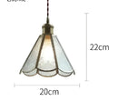 Floral green glass pendant light for dining room golden brass finish