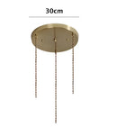 Floral green glass pendant light for dining room golden brass finish