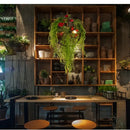 Floral green plant lighting chandelier for dining room