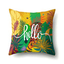 Floral green tropical leaves pillow cover bedroom seasonal decor
