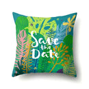 Floral green tropical leaves pillow cover bedroom seasonal decor