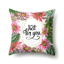 Floral green tropical leaves pillow cover bedroom seasonal decor