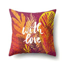 Floral green tropical leaves pillow cover bedroom seasonal decor