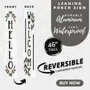 Floral Hello Porch Leaner Welcome Sign