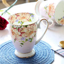 Floral light blue bone china tea set dining room pitcher