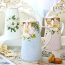 Floral light blue bone china tea set dining room pitcher