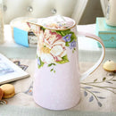 Floral light blue bone china tea set dining room pitcher