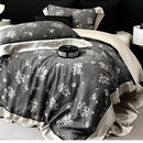 Floral pastel cream lyocell cotton bedding set – bedroom duvet cover